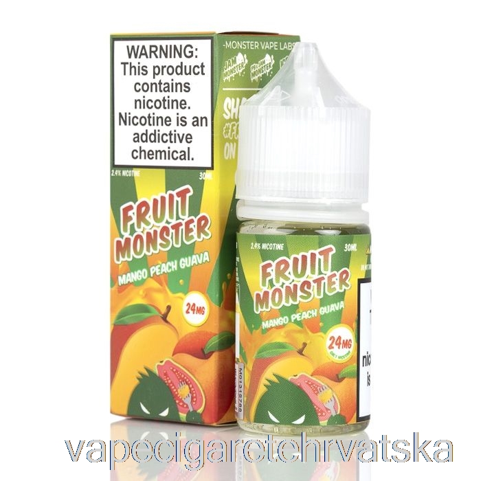 Vape Hrvatska Mango Breskva Guava - Fruit Monster Salts - 30ml 24mg